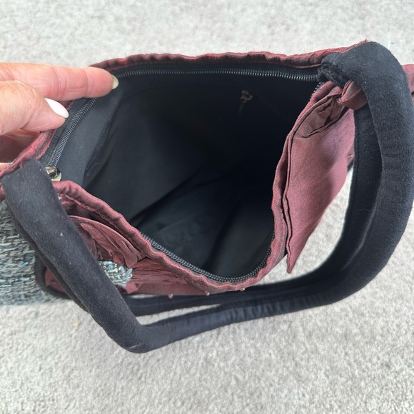 Handmade Silk and Tweed Shoulder Bag - Picture 3 of 3